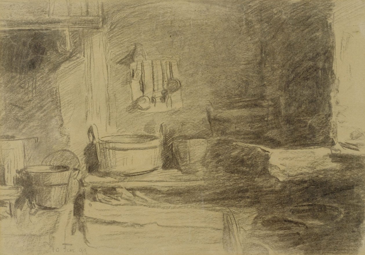 Intérieur de cuisine - Albert Anker