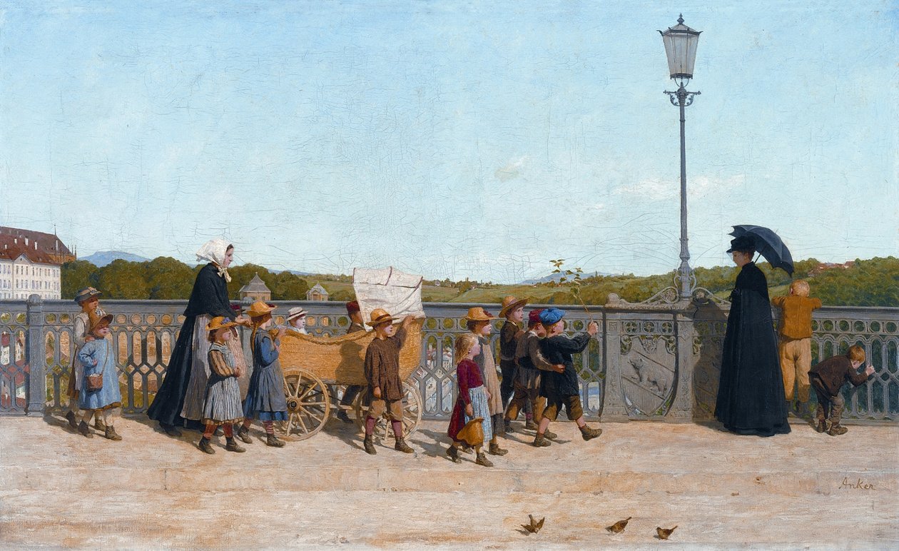 École Maternelle sur le Pont de Kirchenfeld - Albert Anker