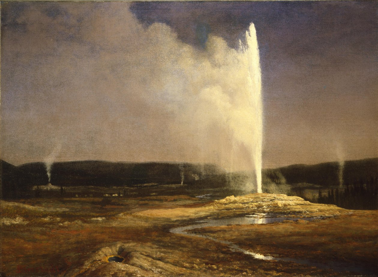 Geysers à Yellowstone - Albert Bierstadt