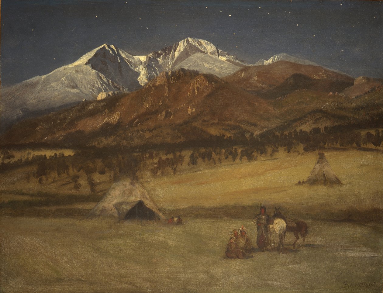Campement indien - Soir - Albert Bierstadt