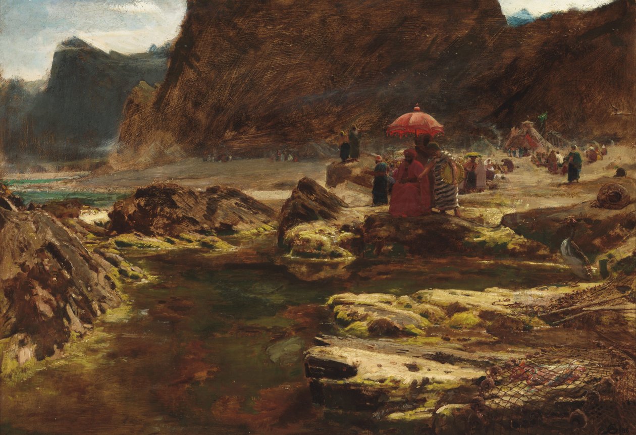 Le Sultan et son camp près du lac enchanté - Albert Goodwin