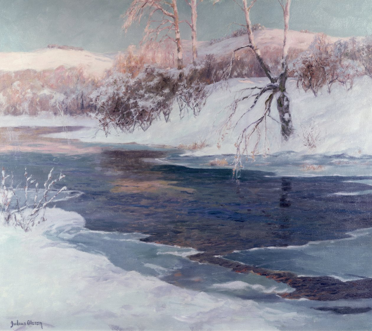 Scène de neige - Albert Julius Olsson