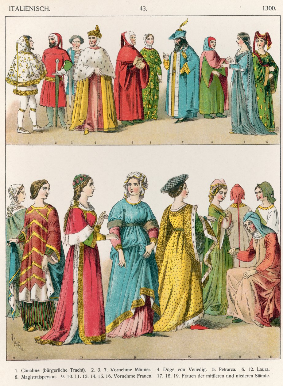 Robe italienne, vers 1300, de 