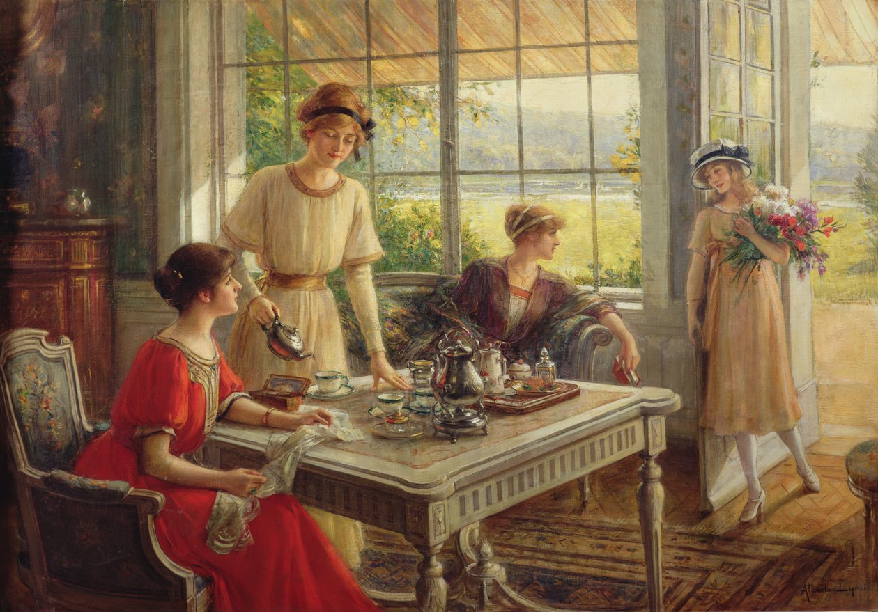 Femmes prenant le thé - Albert Lynch