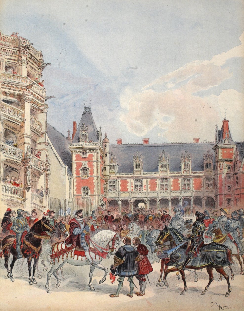 La cour dans les châteaux de la Loire, illustration de 
