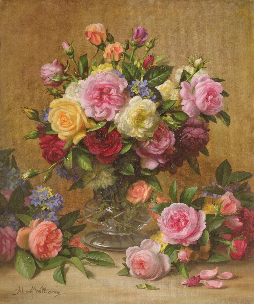 Bouquet de roses victoriennes - Albert Williams