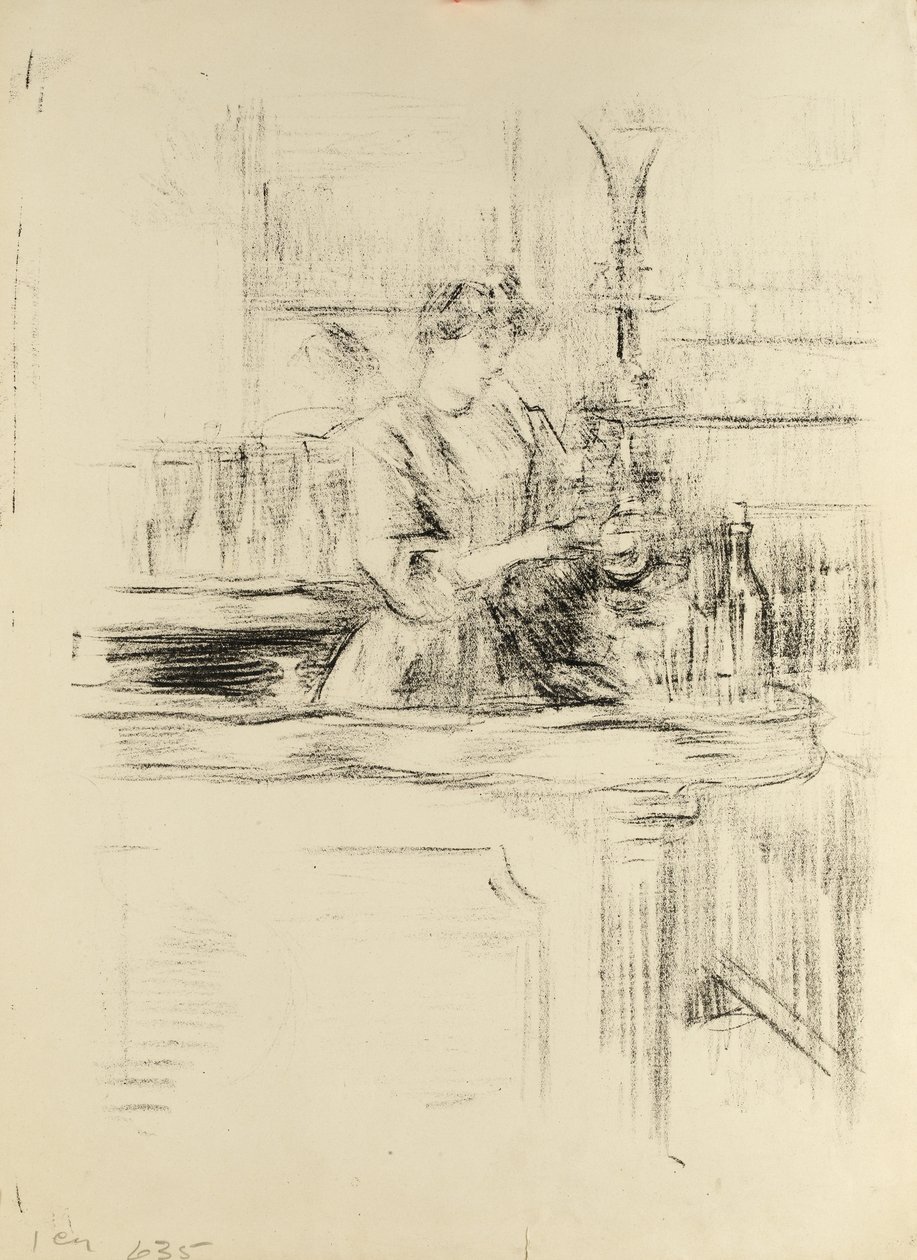 Femme travaillant dans un bar, fin des années 1890 - Albert de Belleroche