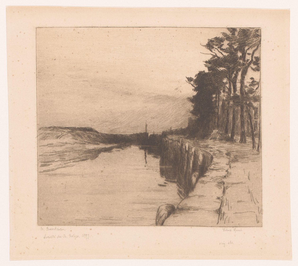 Vue sur un quai (Le vieux quai) - Albert Baertsoen
