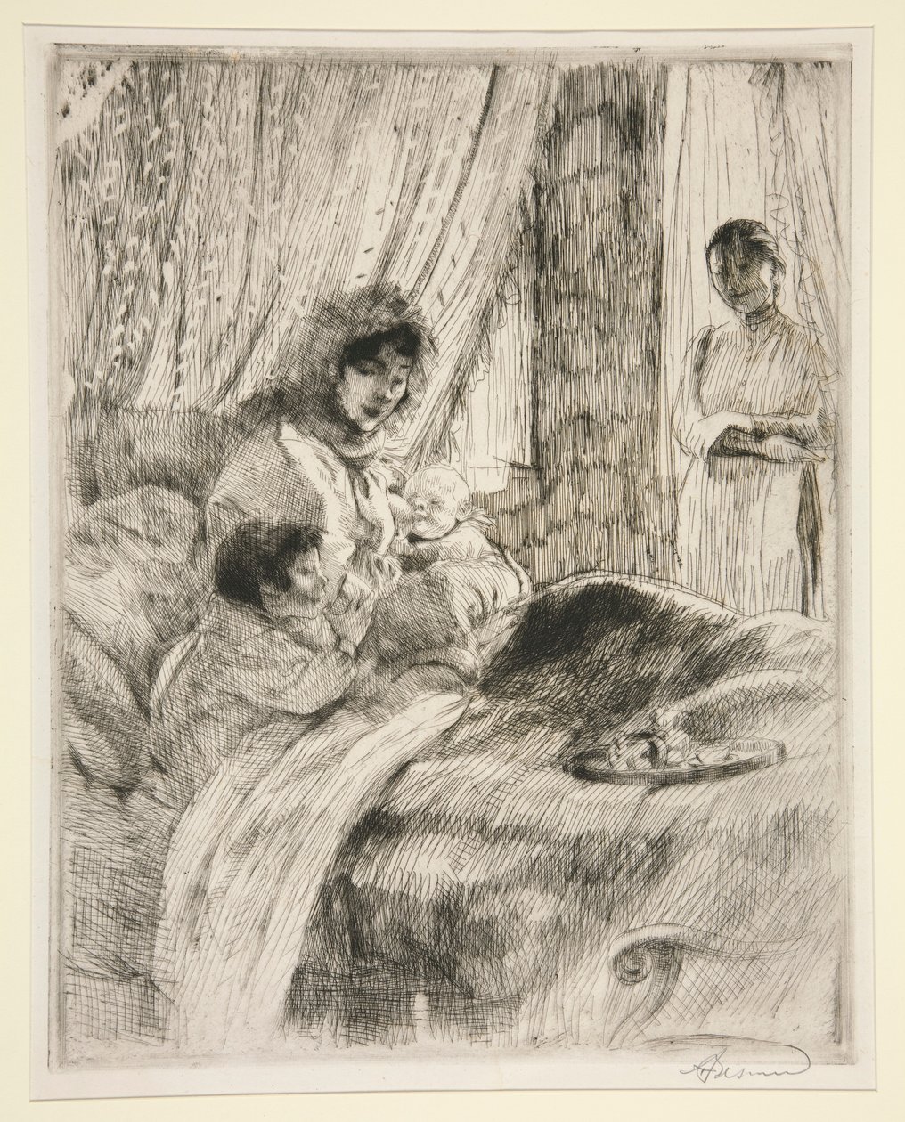 Le Déjeuner (ou Maternité heureuse) - Albert Besnard