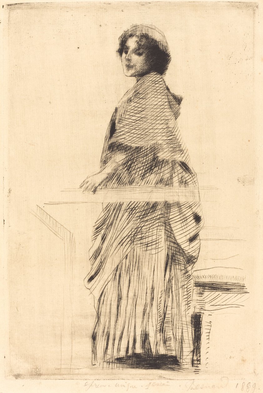 Femme en cape - Albert Besnard