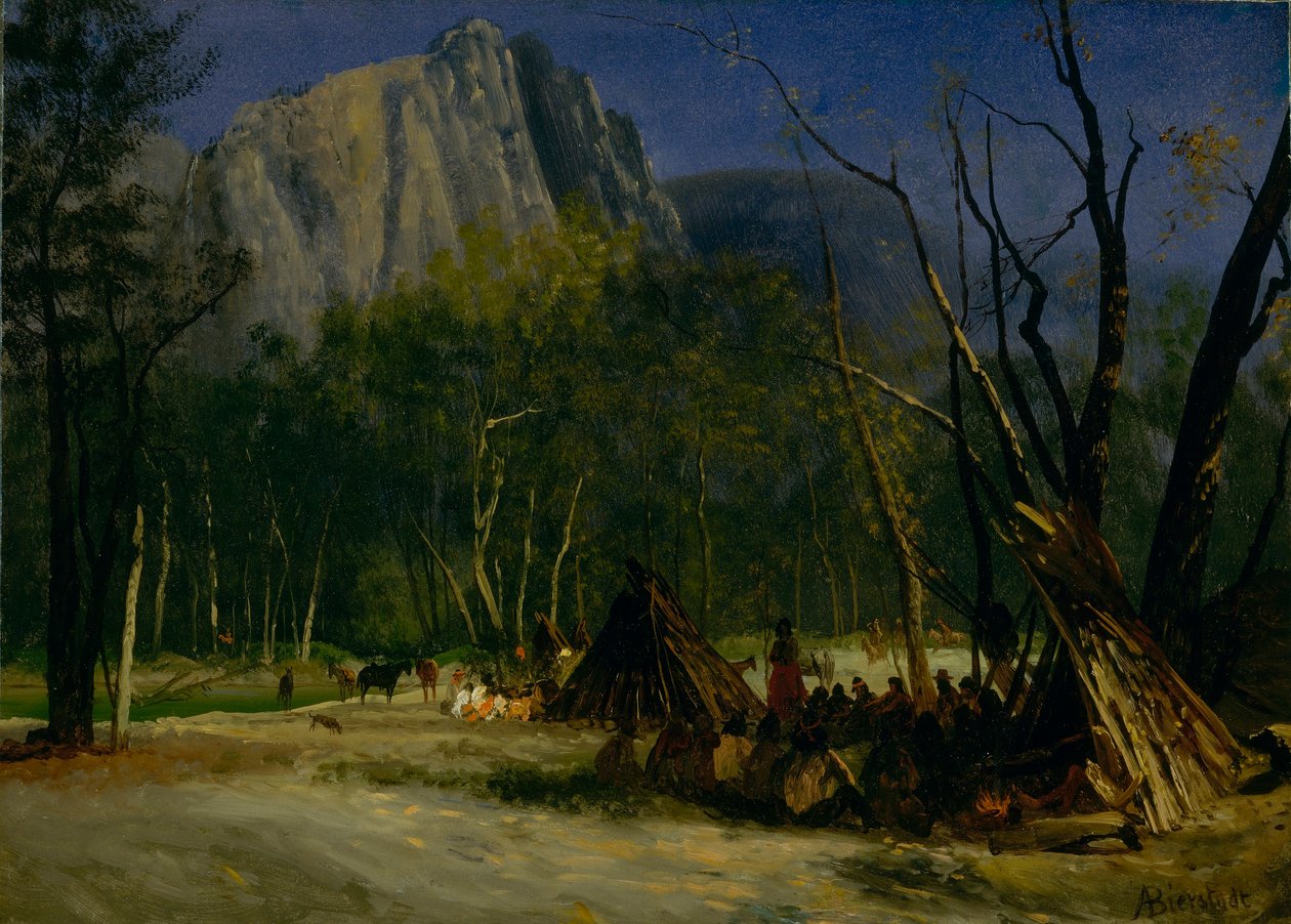 Indiens de Council, Californie - Albert Bierstadt