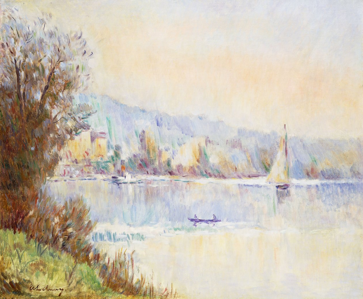 Bateaux sur la Seine - Albert-Charles Lebourg