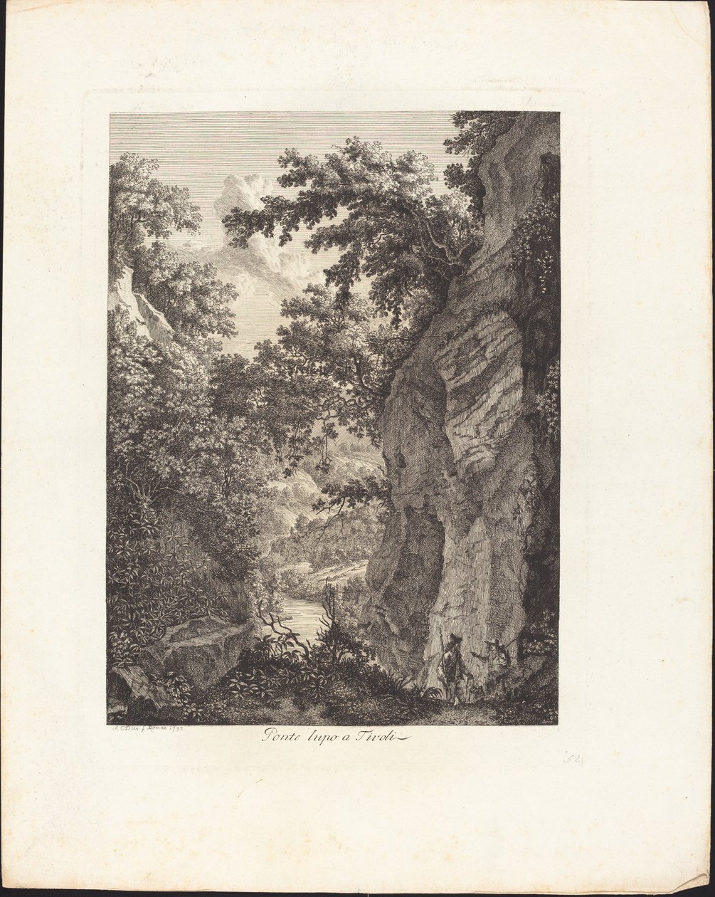 Ponte Lupo à Tivoli - Albert Christoph Dies