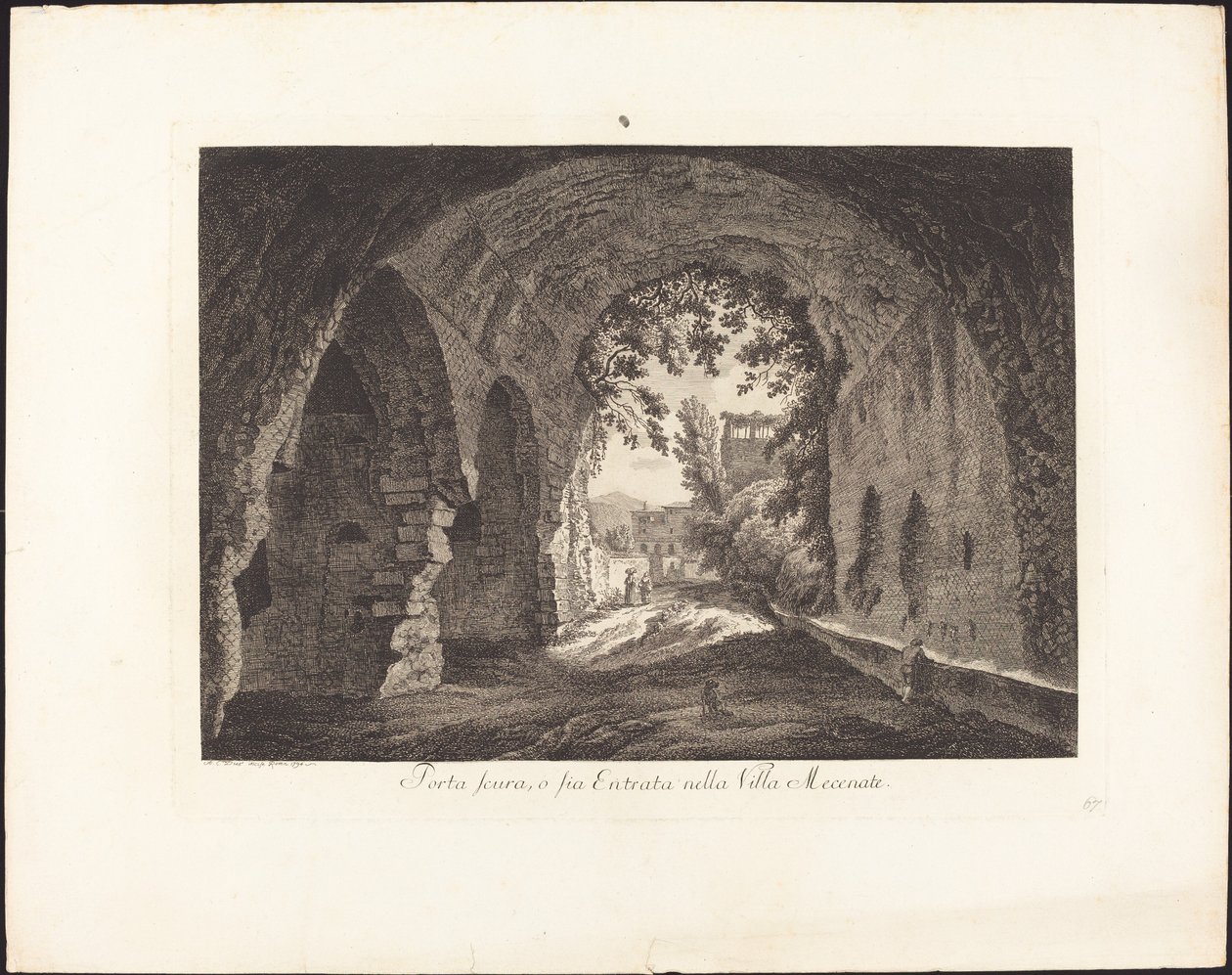Porta scura ou entrée dans la villa de Mécène - Albert Christoph Dies