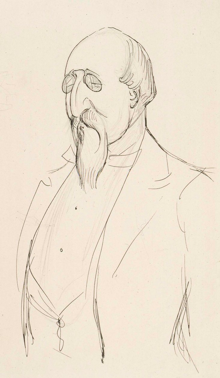 Caricature de Leo Mechelin - Albert Edelfelt