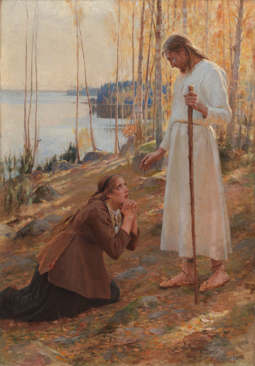 Le Christ et Marie-Madeleine, une légende finlandaise - Albert Edelfelt