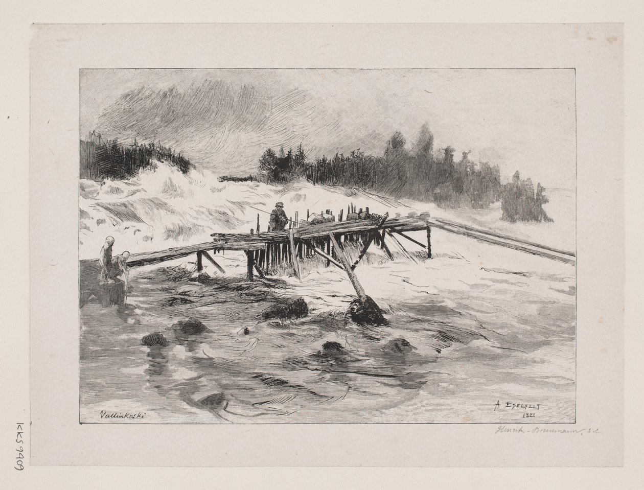 Une cascade. Vallinkoski - Albert Gustaf Aristides Edelfelt