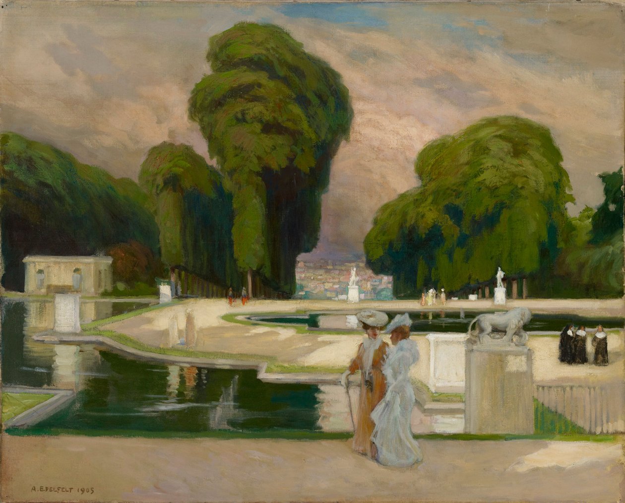 Depuis le parc de Saint-Cloud, à Paris - Albert Edelfelt