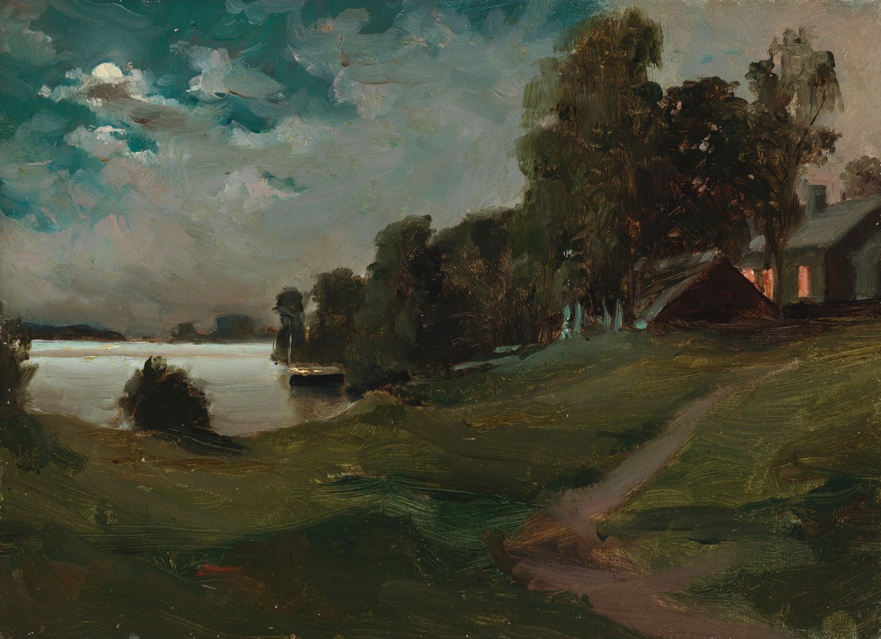 Haikko Villa au clair de lune - Albert Edelfelt