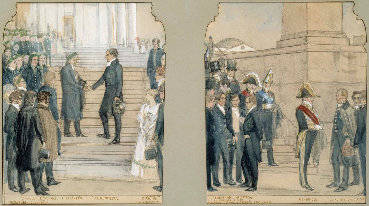 Cérémonie de remise des diplômes du Jubilé, inscription au concours - Albert Edelfelt
