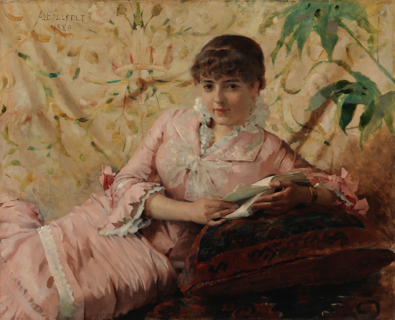 Parisienne lisant - Albert Edelfelt