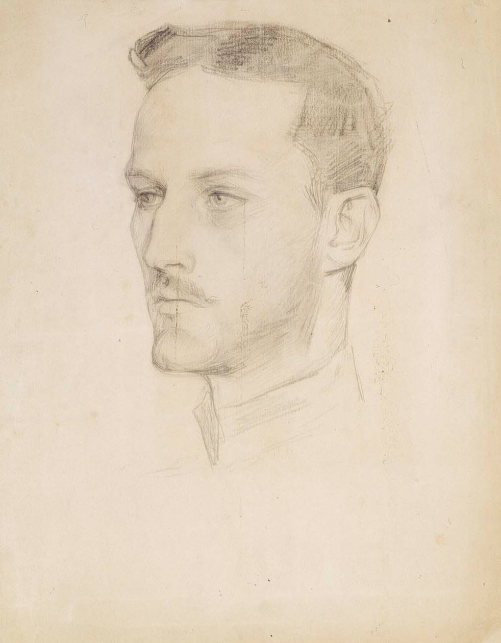 Étude de portrait du prince Carl, tête - Albert Edelfelt