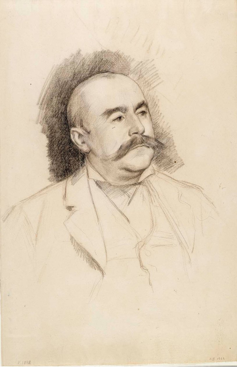 Portrait du baron A. Portalis, esquisse - Albert Edelfelt