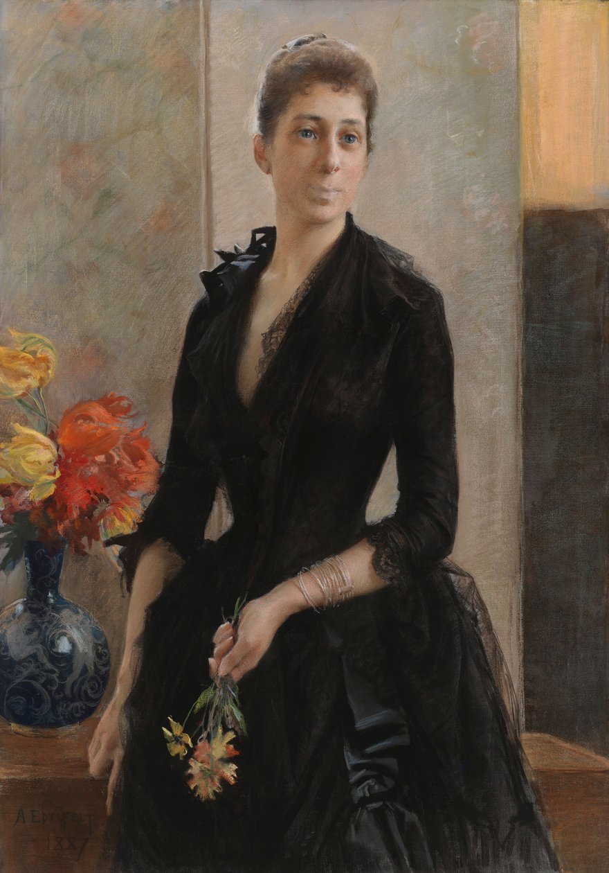 Portrait de Mme Weissgerber de Stragewicz, plus tard Mme R. Berenger - Albert Edelfelt