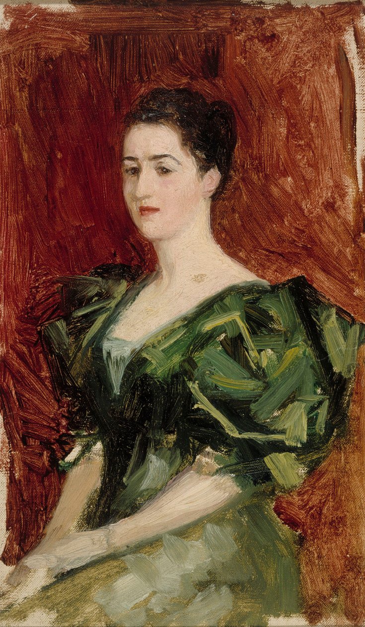 Portrait de Mme Dagmar Dippell, esquisse de composition - Albert Edelfelt