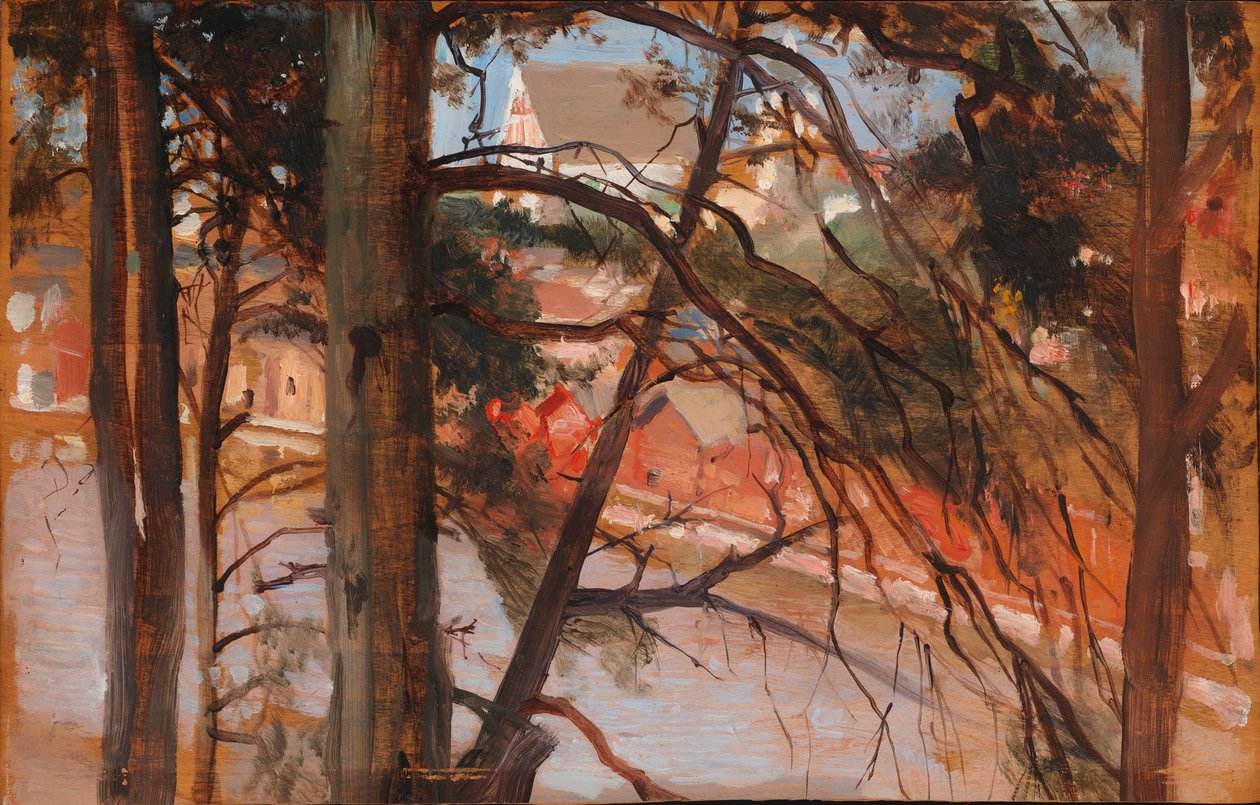 Porvoo vue depuis la colline de Näsinmäki - Albert Edelfelt