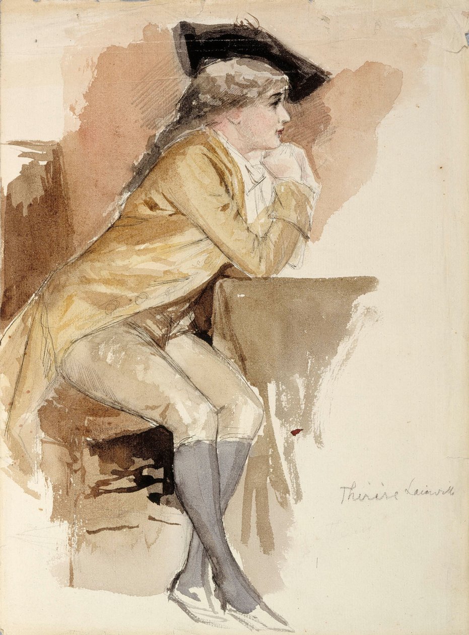 Thérèse Lainville, vêtue à la mode du XVIIIe siècle - Albert Edelfelt