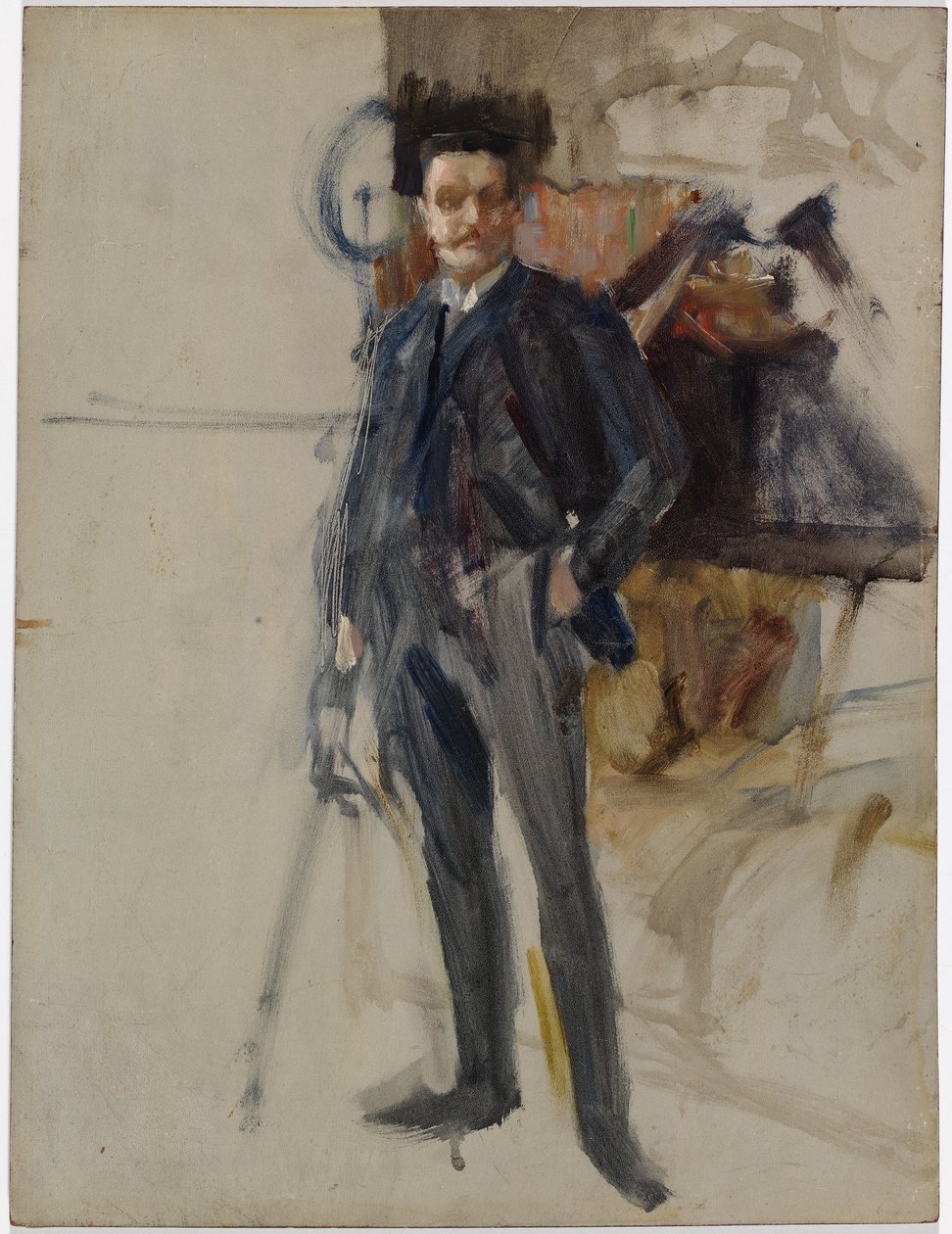 Autoportrait inachevé - Albert Edelfelt