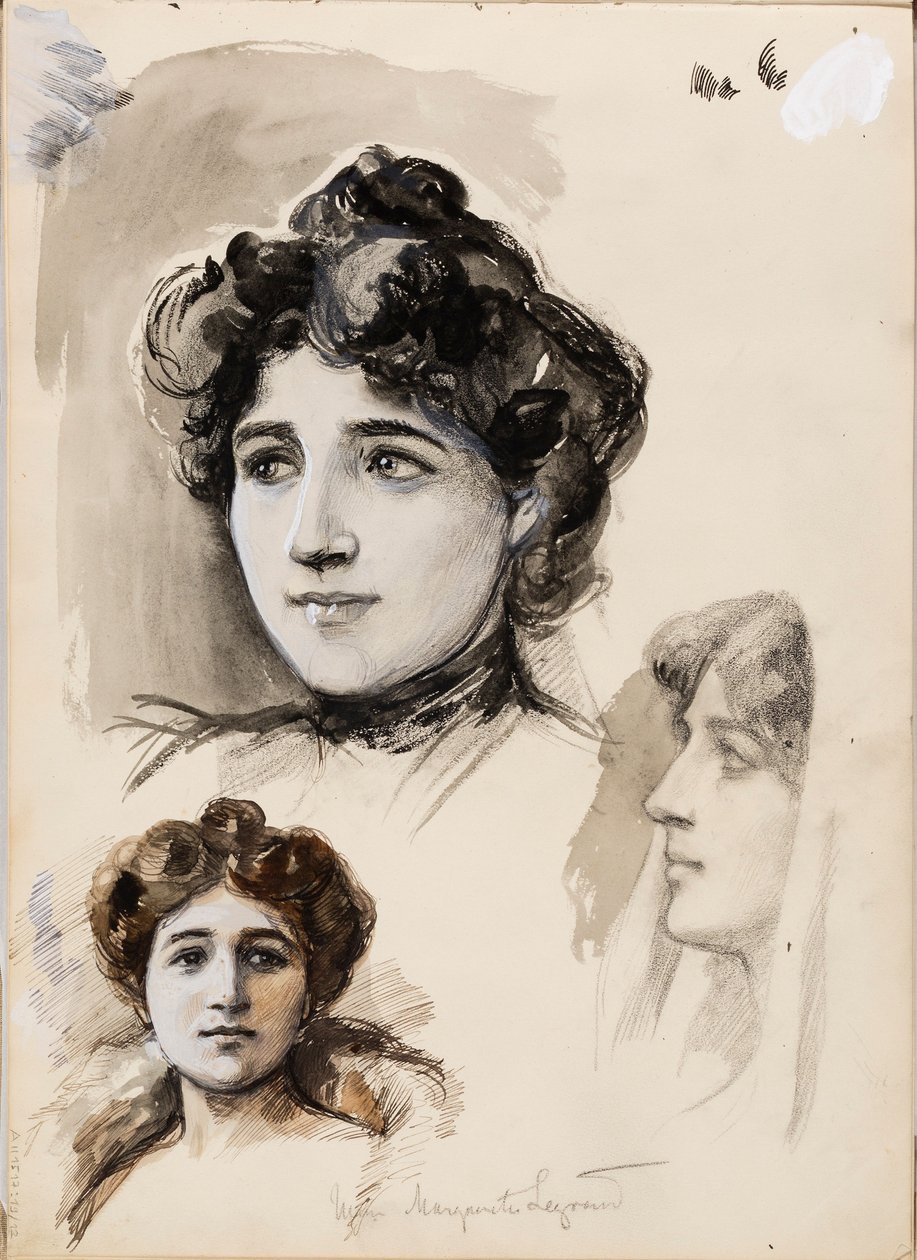 Mme Marguerite Legrand, croquis - Albert Edelfelt