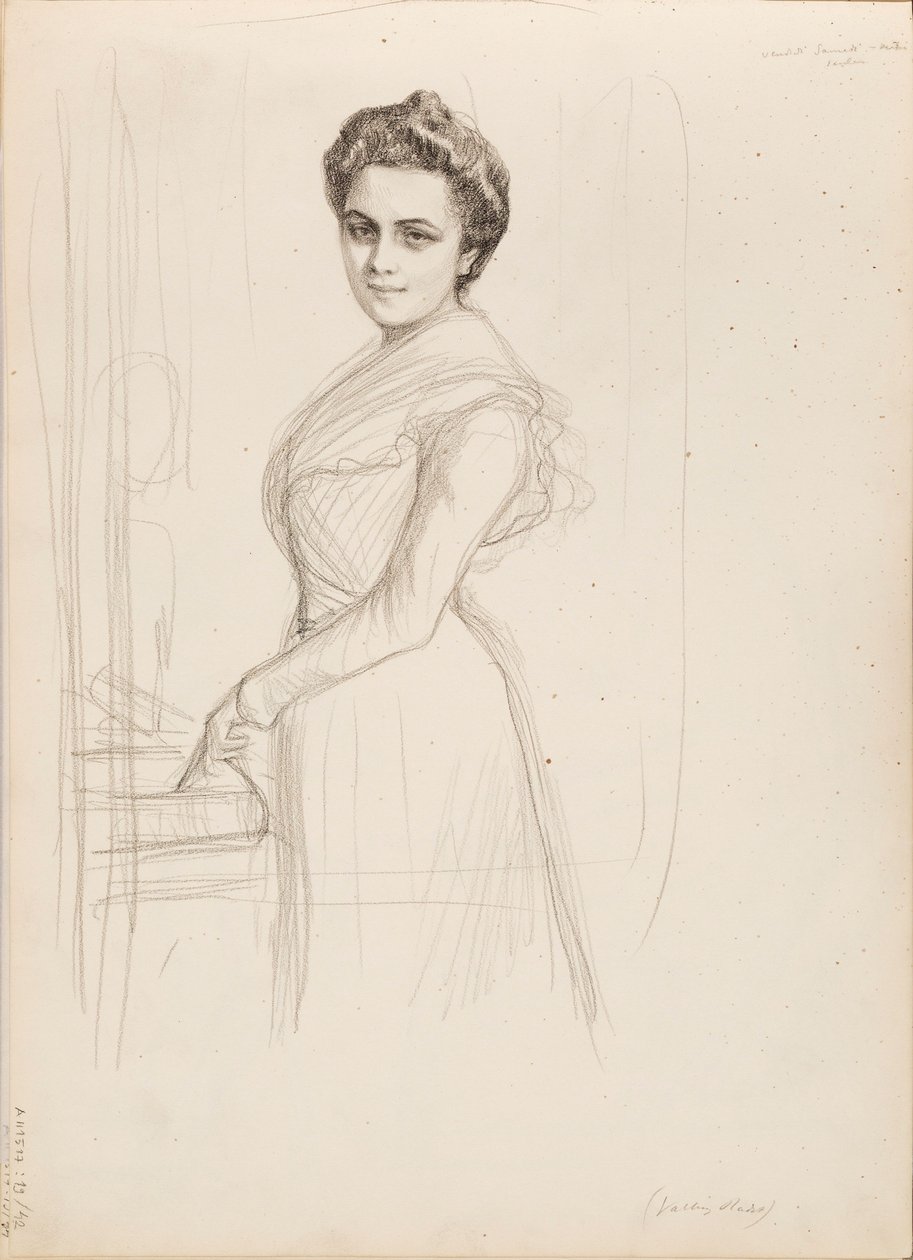 Camille Vallery-Radot, esquisse de portrait - Albert Edelfelt