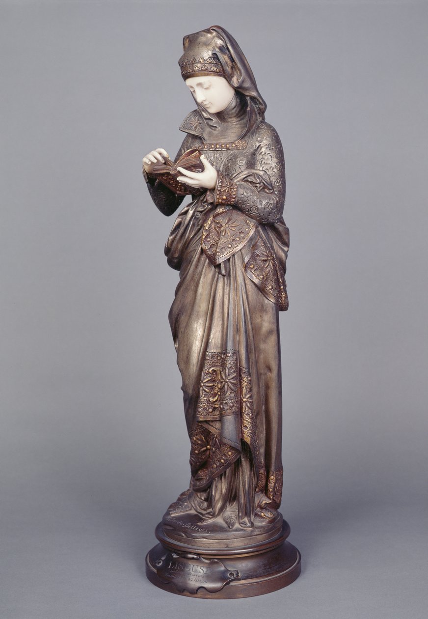 Le Lecteur (sculpture en ivoire et bronze) - Albert Ernest Carrier Belleuse