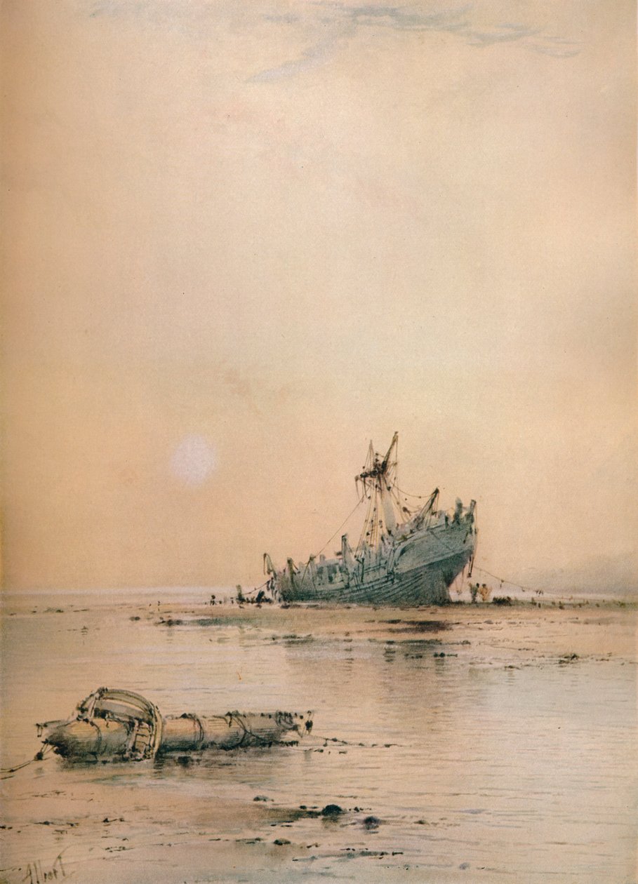 Marée basse à Leigh, vers 1899 - Albert Ernest Markes