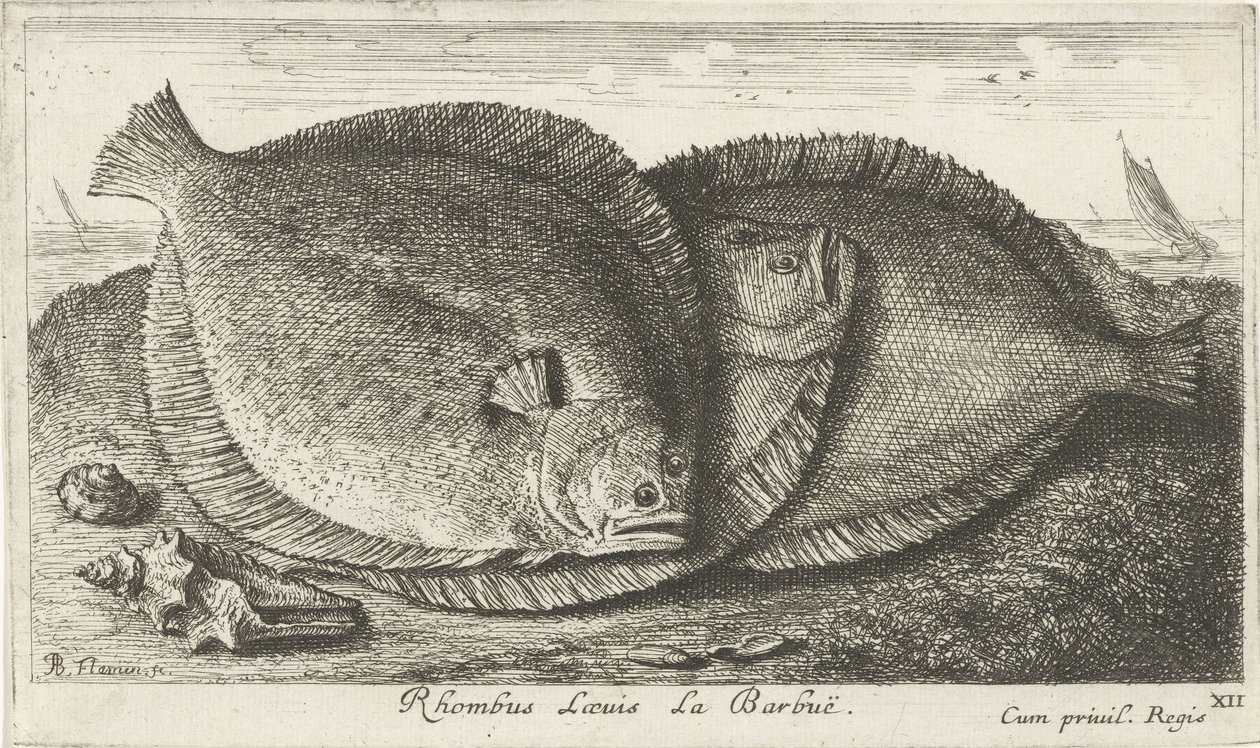Trois poissons sur la plage - Albert Flamen