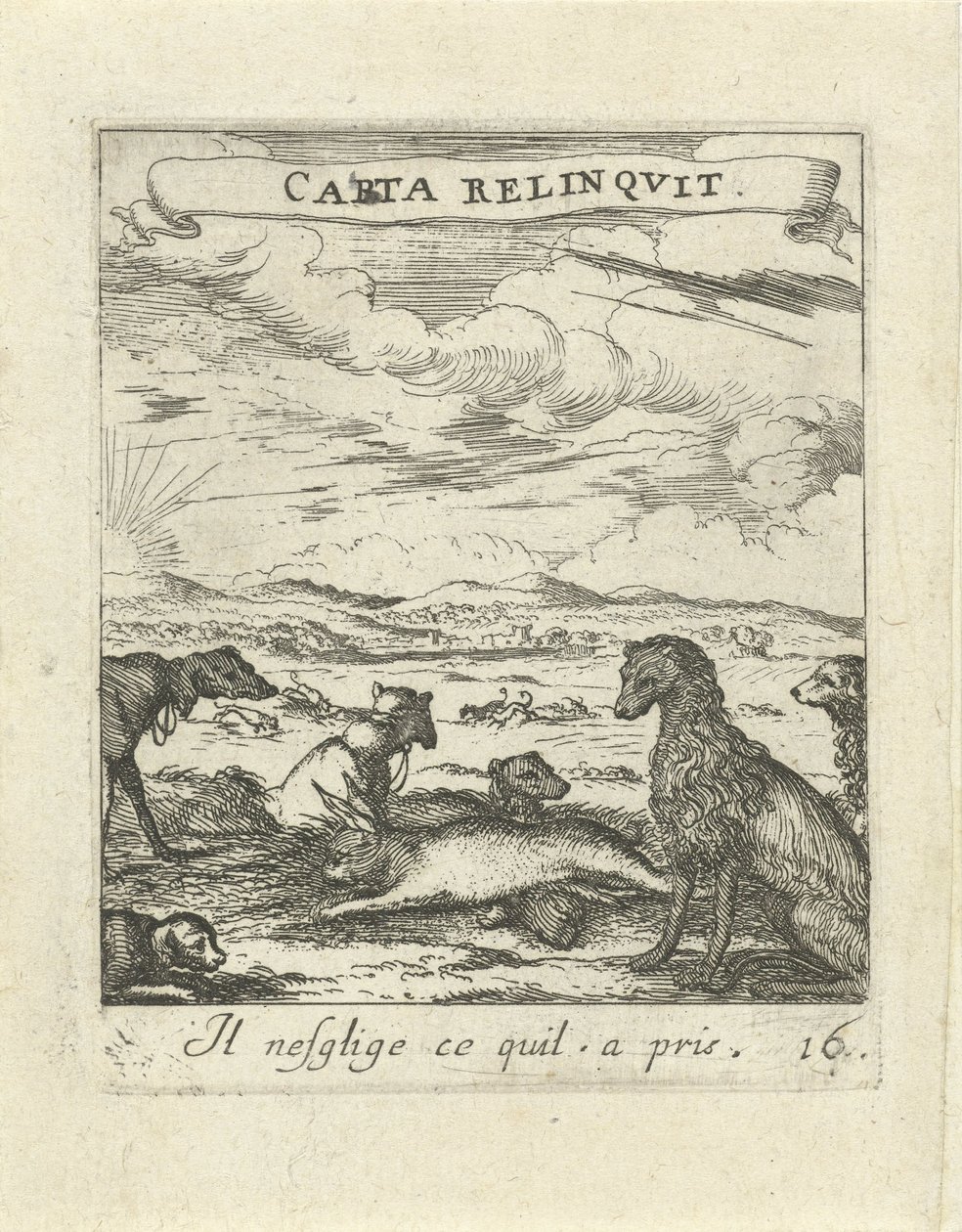 Paysage avec chiens - Albert Flamen
