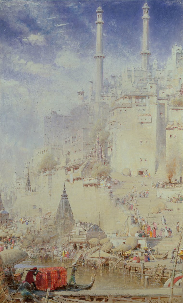 Bénarès (aussi connu sous le nom de Varanasi) - Albert Goodwin
