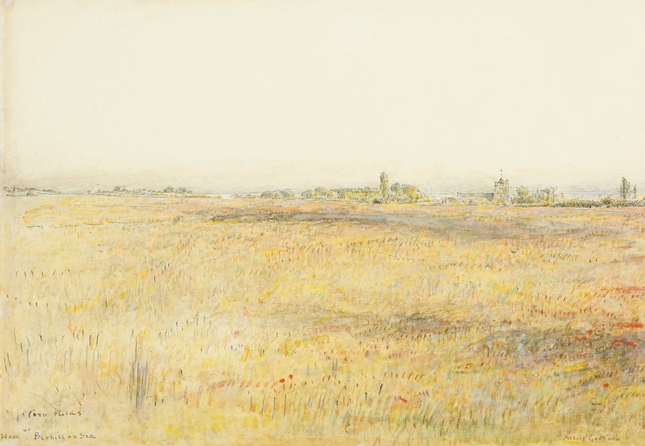 Champs de blé, Hooe. Bexhill sur Mer - Albert Goodwin