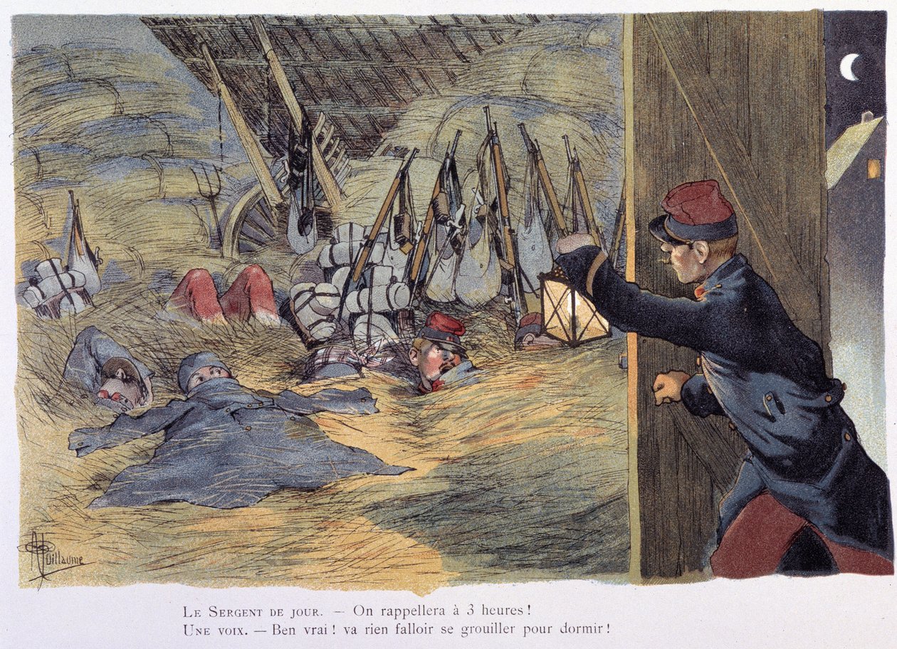 Dan la straille - dans « Album militaire » par Albert Guillaume (1873-1942), vers 1900 - Albert Guillaume