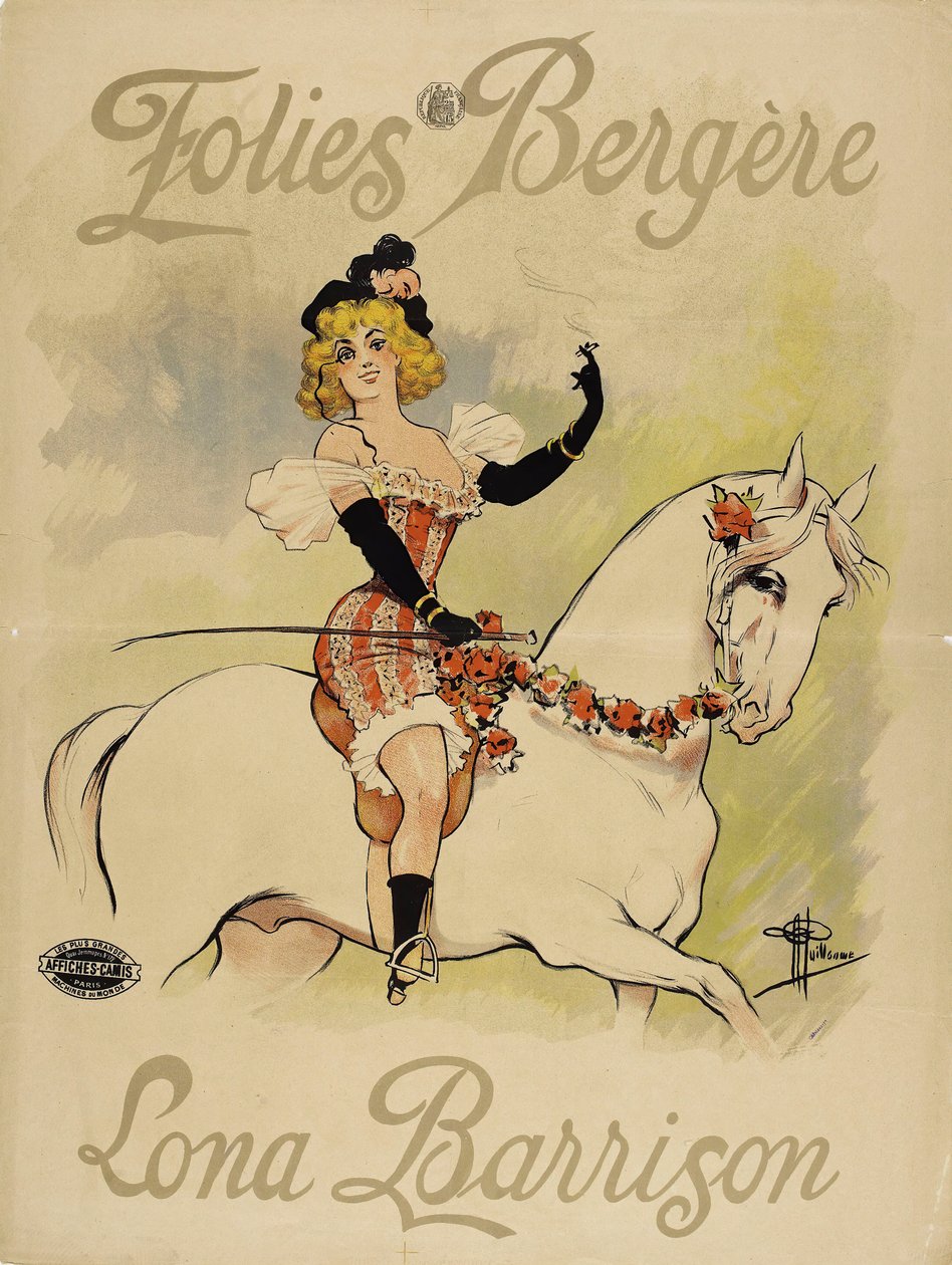 Folies Bergère. Lona Barrison, vers 1895 - Albert Guillaume