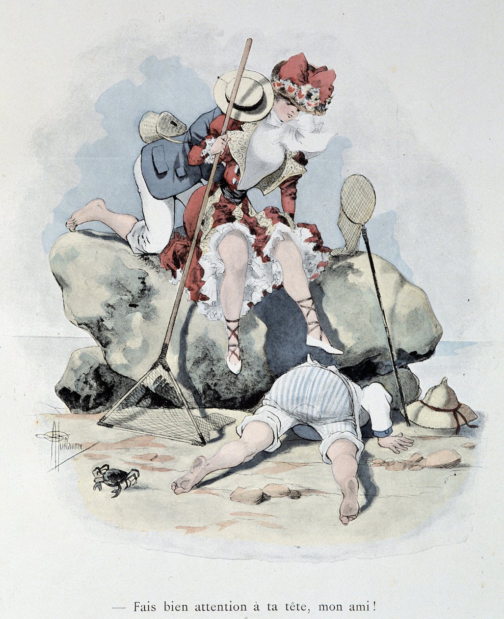 Les plages de la Manche au début du siècle, dans « Étoiles de la mer » par Guillaume - Albert Guillaume