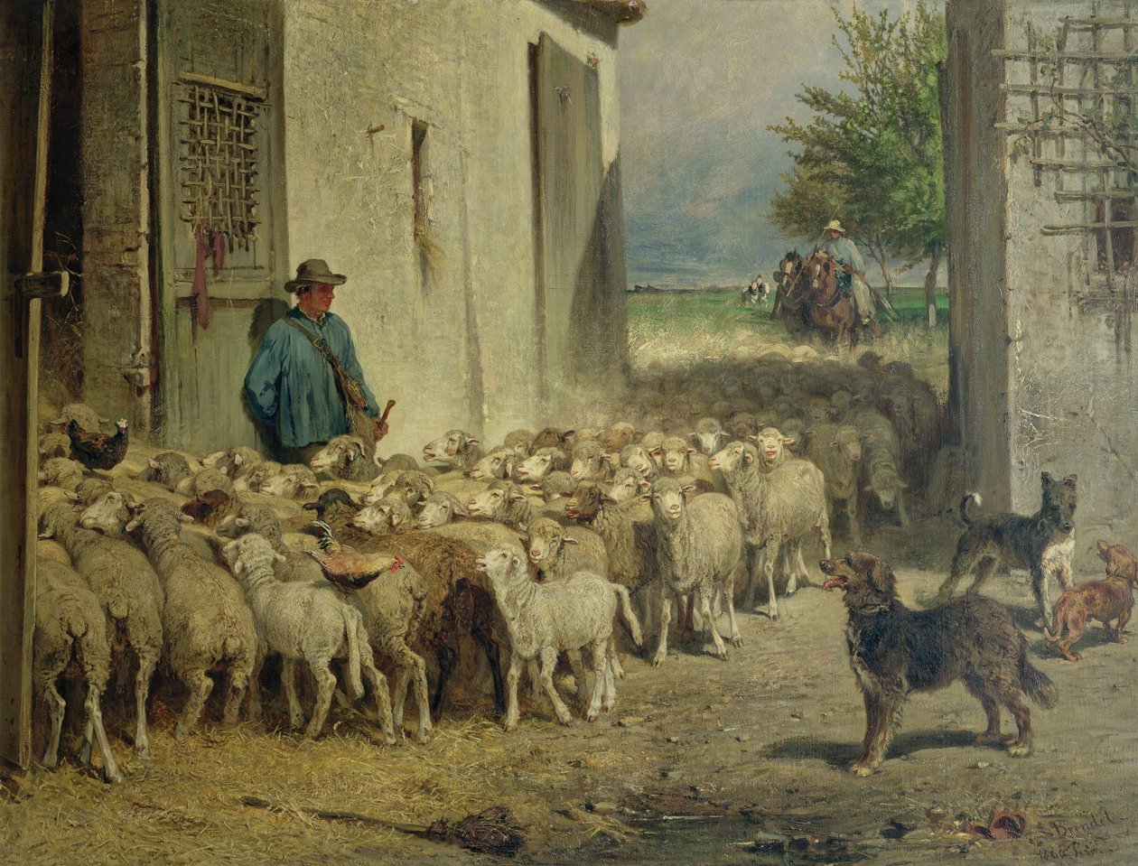Retour à la bergerie, 1860 - Albert Heinrich Brendel