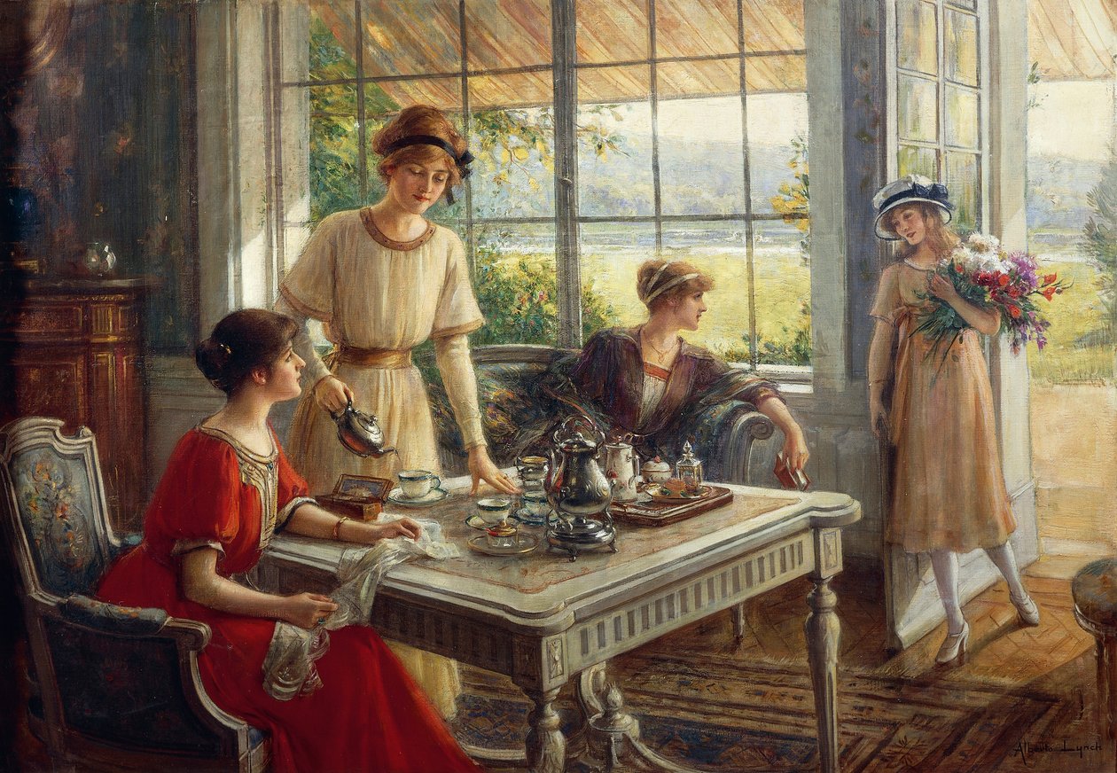 Femmes prenant le thé, par Albert Lynch (1851-1912) - Albert Lynch