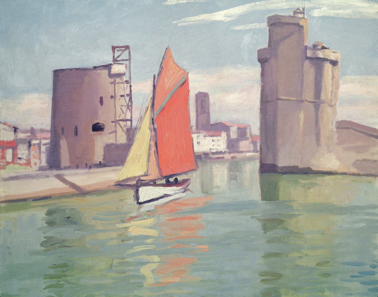 La Rochelle, les deux tours du vieux port vues du port extérieur - Albert Marquet
