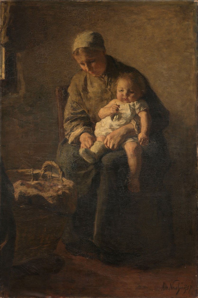 Une mère avec son enfant - Albert Neuhuys