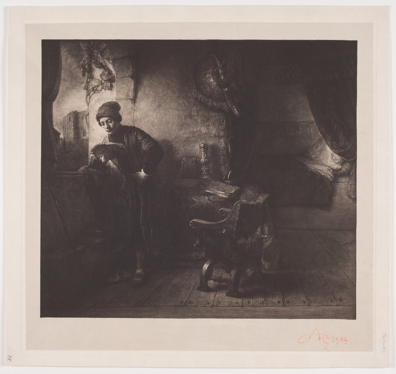 Jeune homme lisant - Albert Repholtz