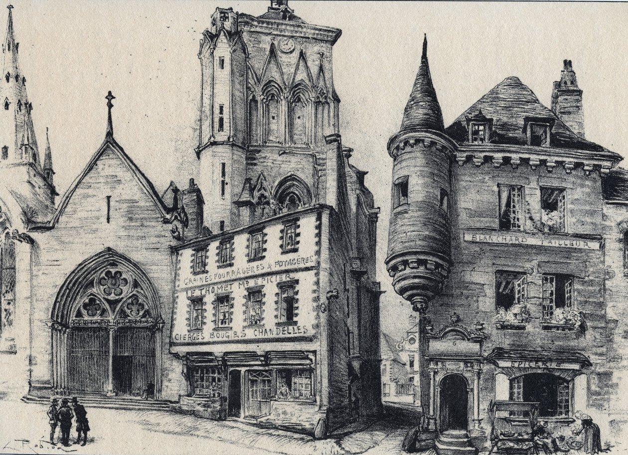 Grande rue de Guingamp dans le département des Côtes-d