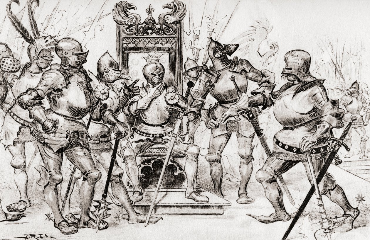 Le conseil des capitaines de Picrochole - Albert Robida